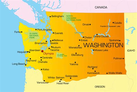 Washington Map .